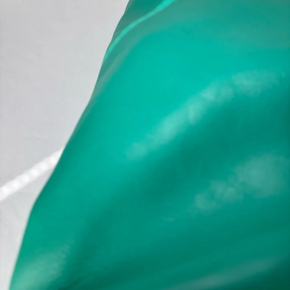 L’Aveu Teal Tote Bag Tan Interior
